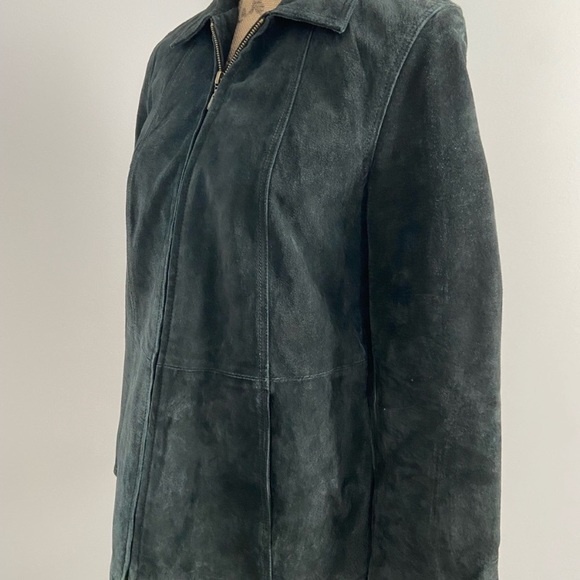 COLDWATER CREEK Black Genuine Leather Suede Jacket - Picture 5 of 7